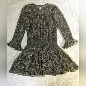 Anthropologie NWT 6 Shoshanna Green Paisley Dress